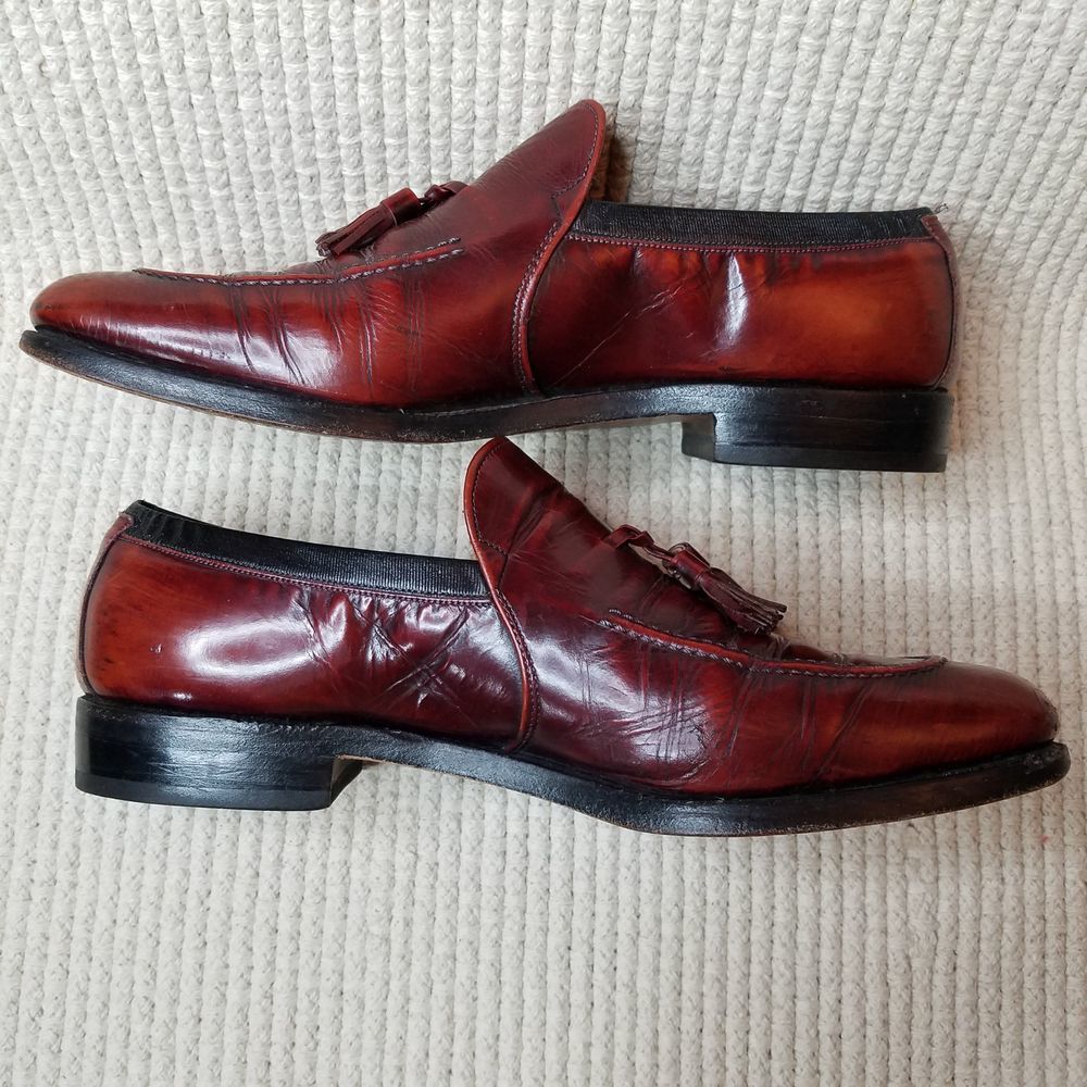 Vtg Fire! Allen Edmonds 10.5 B Ethan Tassel Loafer - Picture 8 of 8